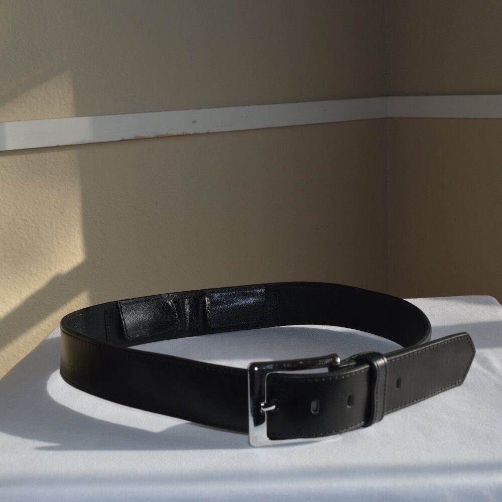 Men's Tactical Leather Belt with Internal Hidden Compartments NWOT